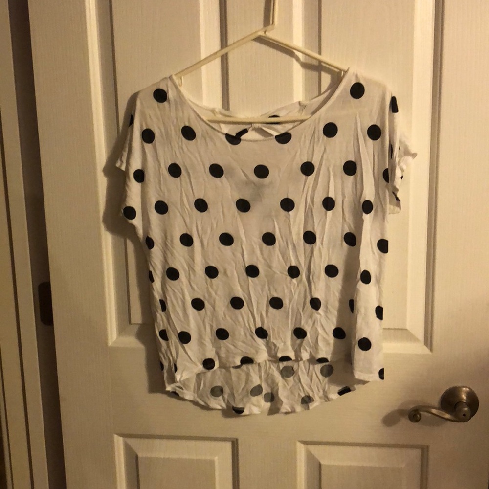 Short sleeve polka dot shirt